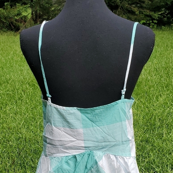 OLD NAVY Spaghetti Stripe Aqua & White Block Tanktop - Size Small - Picture 4 of 5